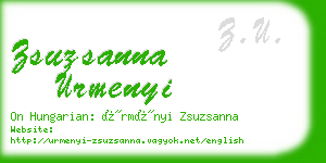 zsuzsanna urmenyi business card